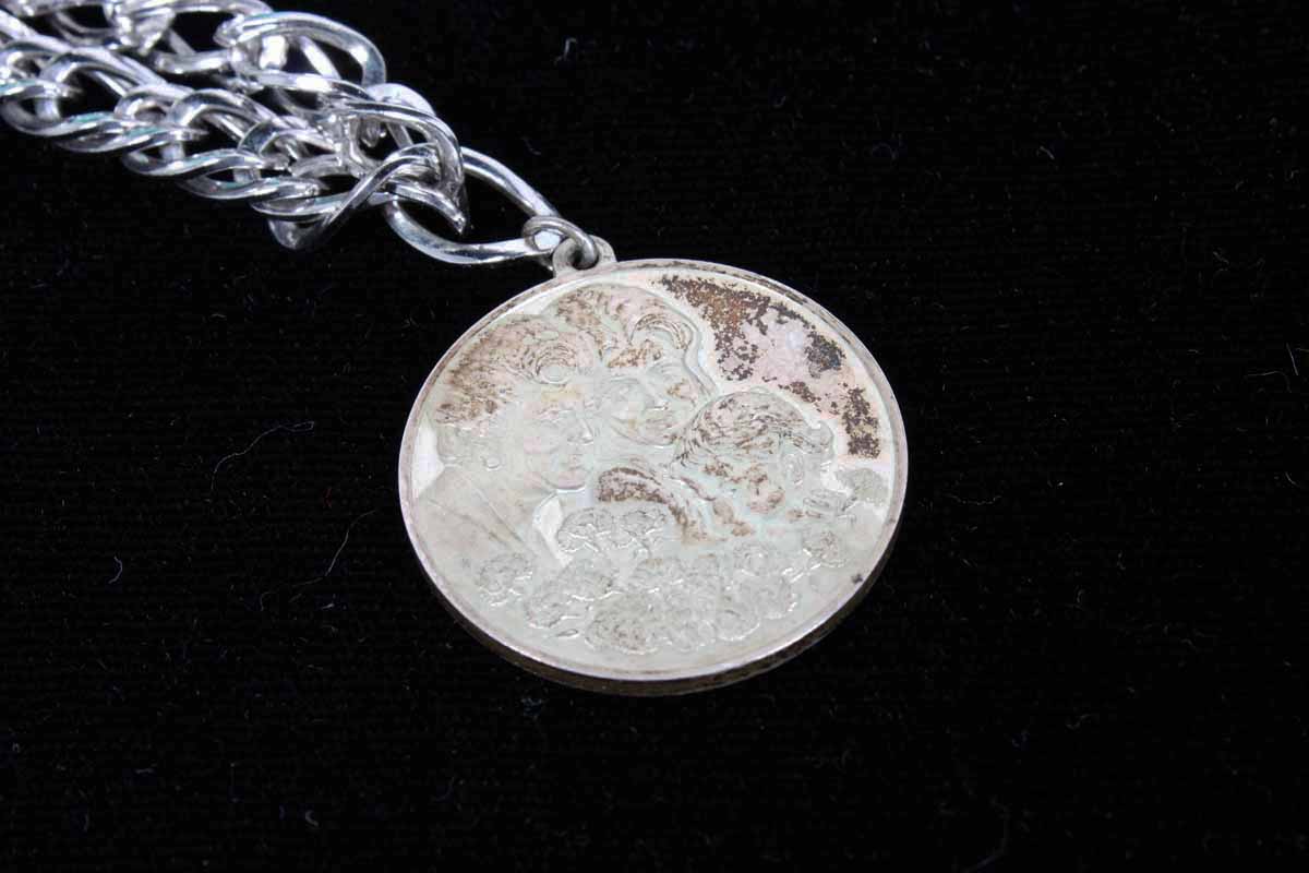 Sterling Silver Opal Bangle and Charm Chain Bracelet Pair