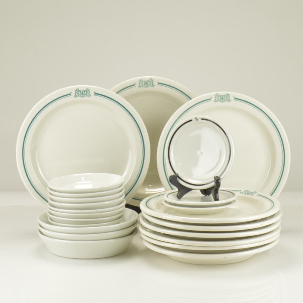 Anchor Hocking 'Shenango China' Bowls and Harry M. Stevens Plates