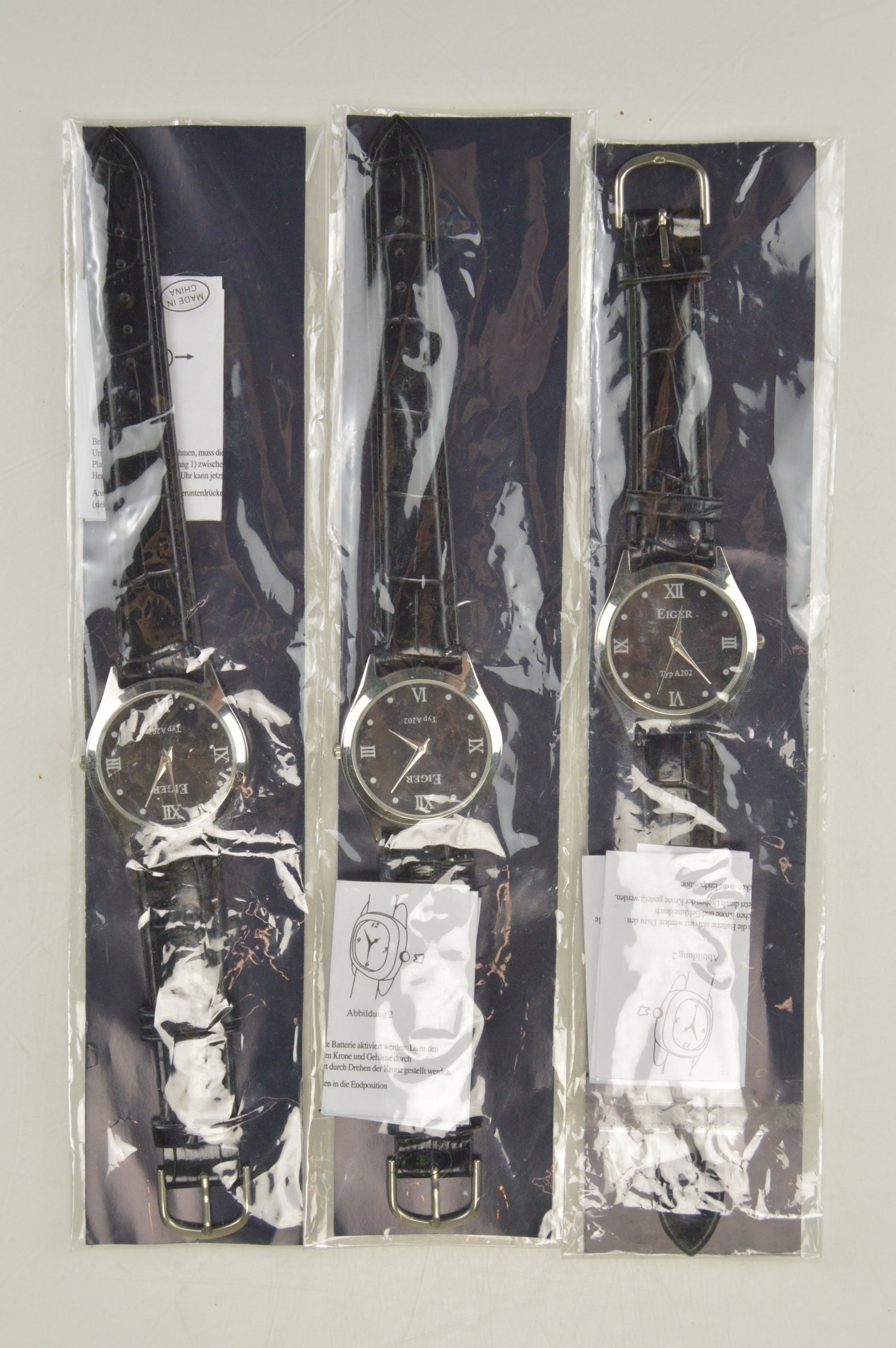Men's Watches with Brown and Black Leather Bands