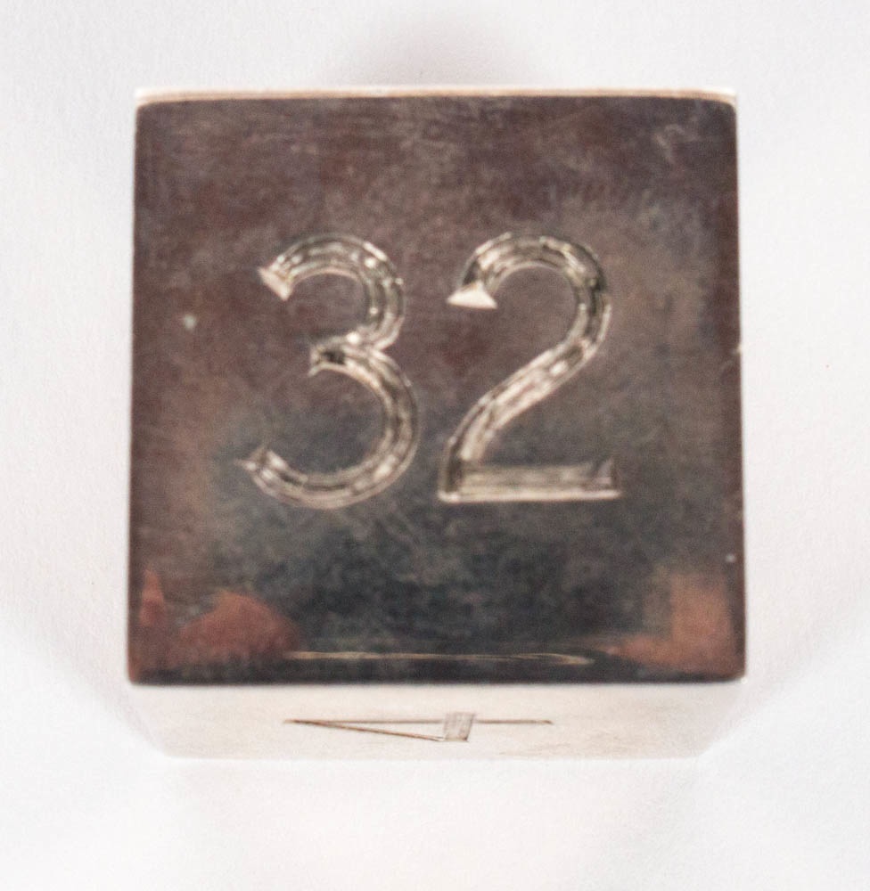 Tiffany & Co. Sterling Silver Backgammon Doubling Cube