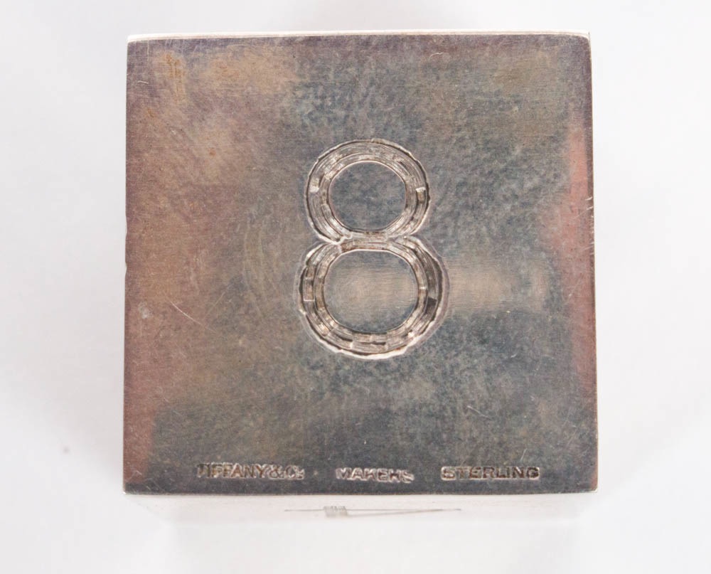 Tiffany & Co. Sterling Silver Backgammon Doubling Cube