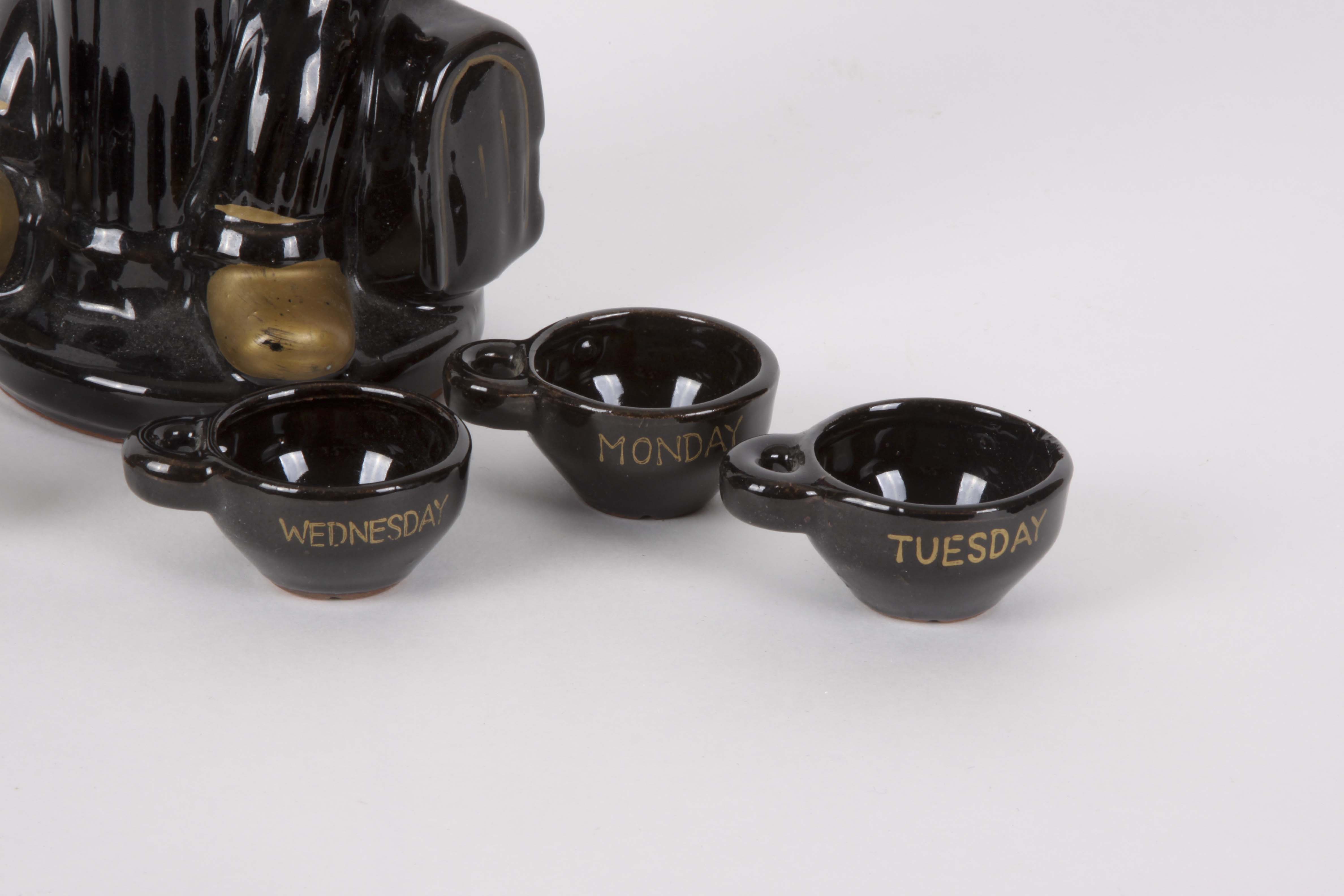 Four Vintage "Drunk Hobo" Ceramic Bar Decor