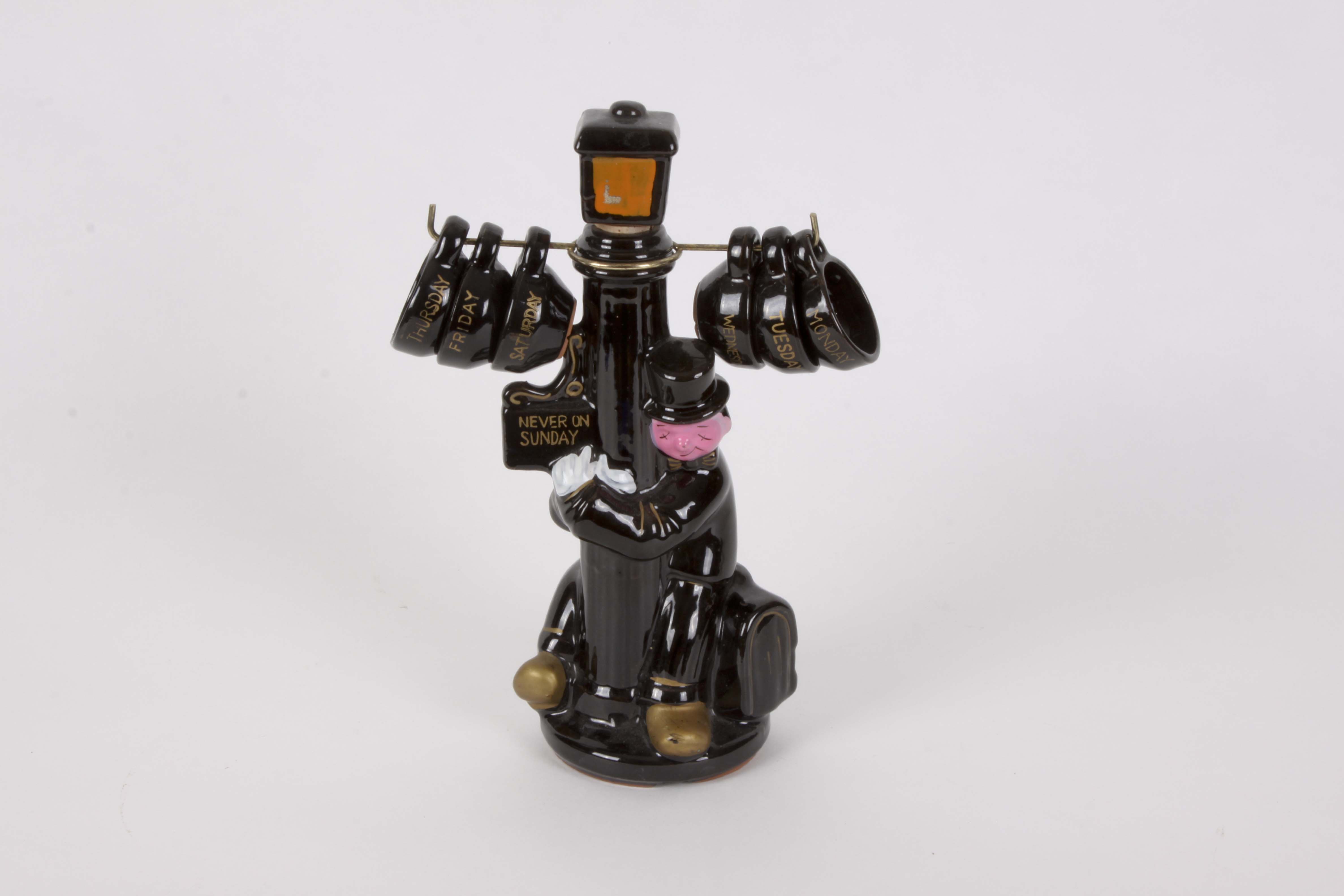 Four Vintage "Drunk Hobo" Ceramic Bar Decor