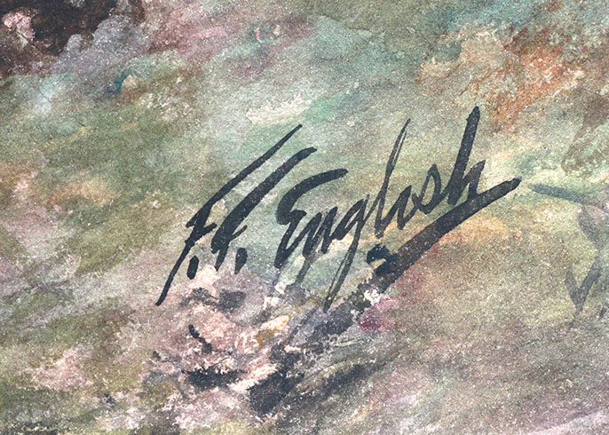 Original Watercolor "Rain in November" by Frank F. English