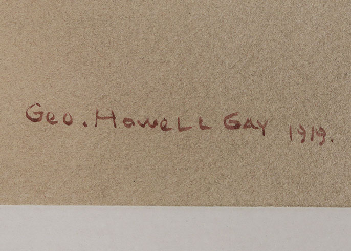 Original 1919 Watercolor by George Howell Gay