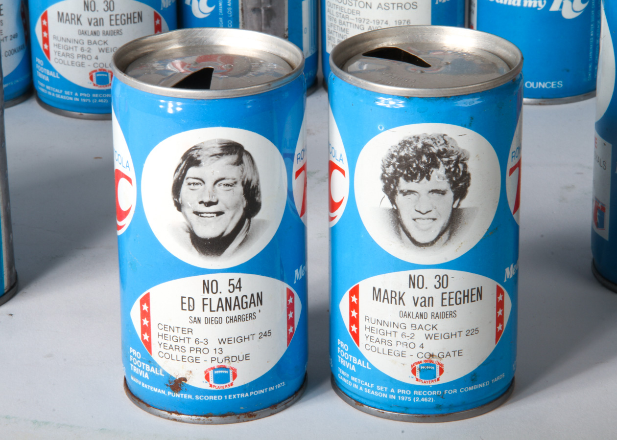 1977 RC Cola Pro Baseball and Football Cans