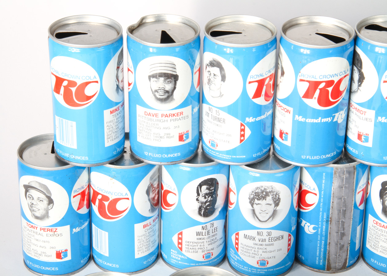 1977 RC Cola Pro Baseball and Football Cans