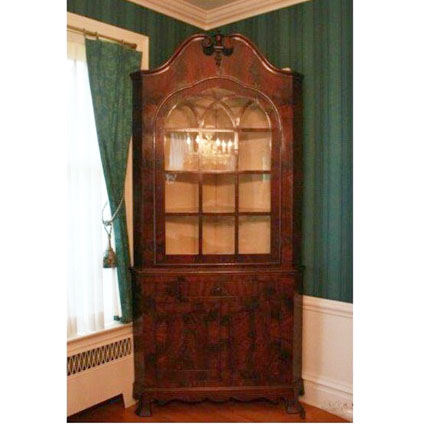 Early to Mid 19th Century Mahogany Corner Cupboard