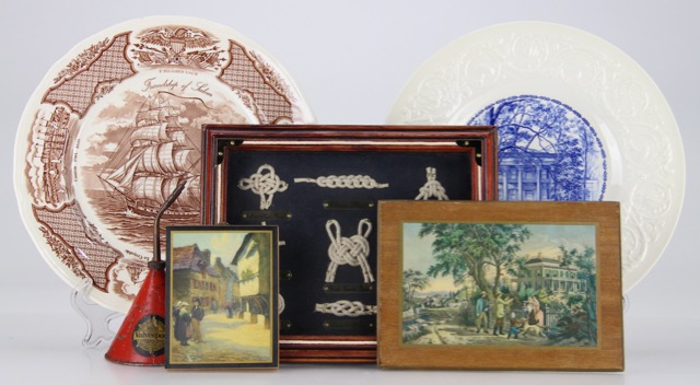 Unique Collectibles including Wall Art and an Oil Can