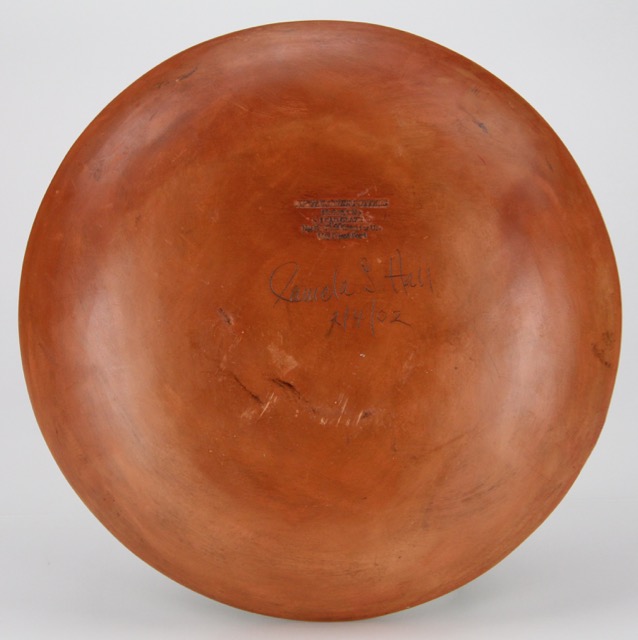 Signed Pottery Platter and Jug