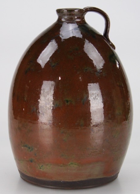 Signed Pottery Platter and Jug