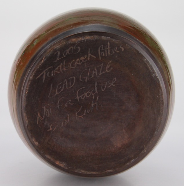 Signed Pottery Platter and Jug