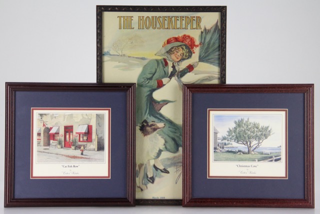 Vintage Style Framed Offset Lithographs