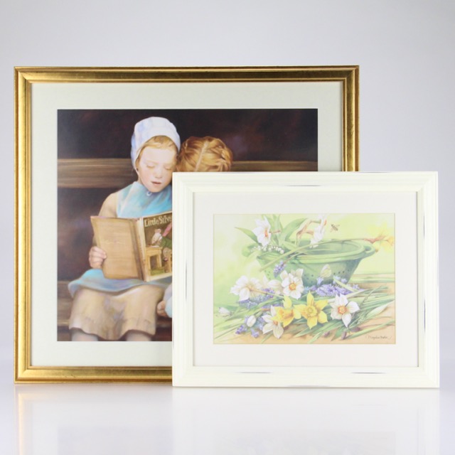 Framed Offset Lithographs from Popular Artists N.A. Noel and Marjolein Bastin