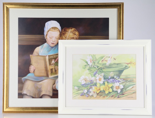 Framed Offset Lithographs from Popular Artists N.A. Noel and Marjolein Bastin