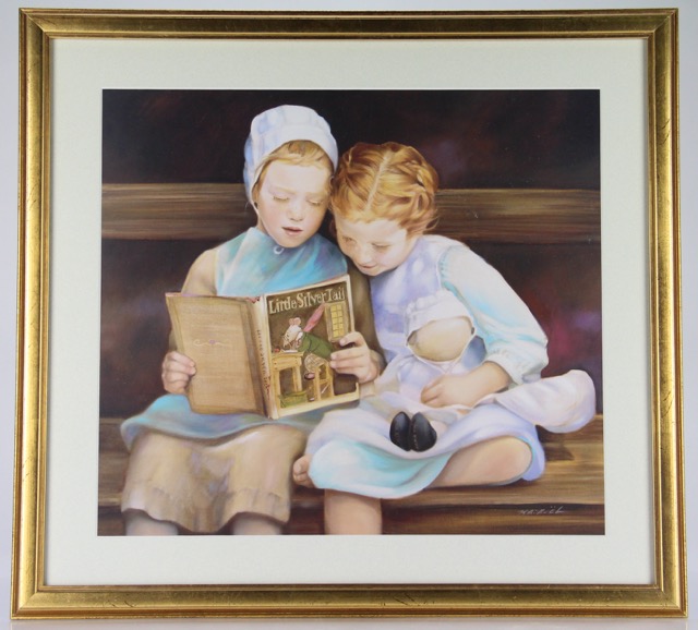 Framed Offset Lithographs from Popular Artists N.A. Noel and Marjolein Bastin