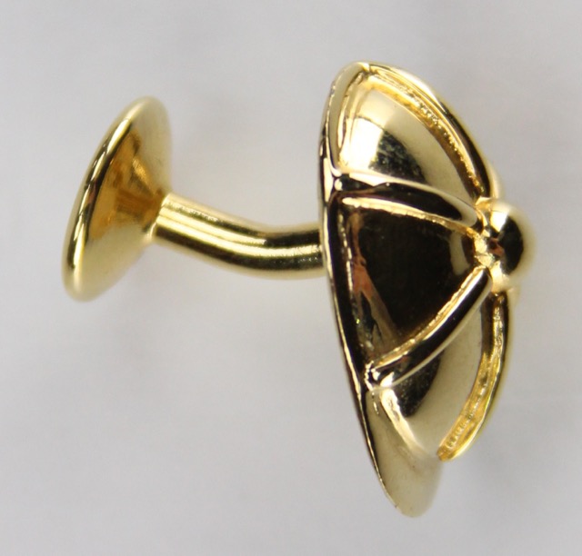 Gold Tone Jockey Hat Cuff Links