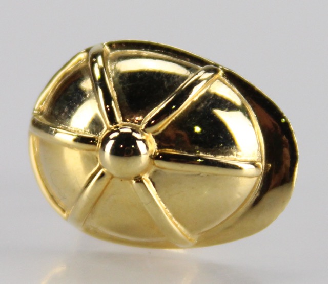 Gold Tone Jockey Hat Cuff Links