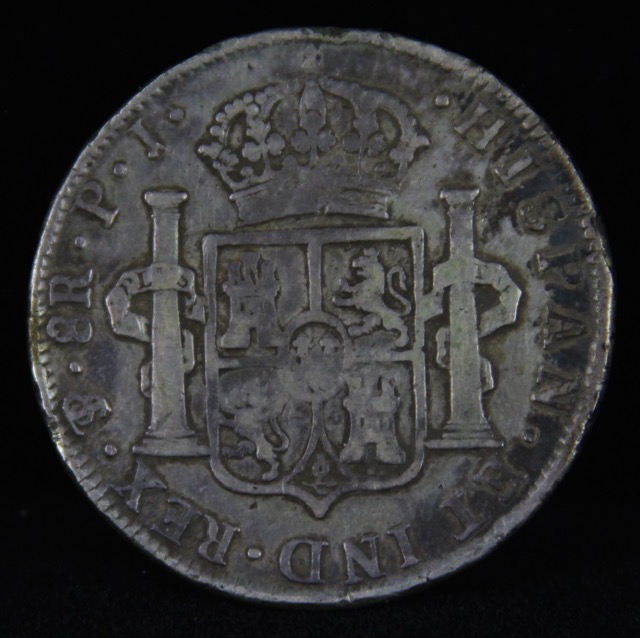 1808 Carolus IIII Dei Gratia 8 Real Silver Coin