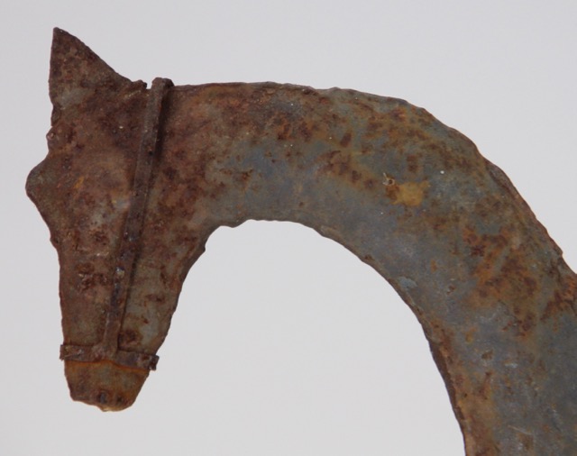 Primitive Metal Sculpture of a Horse