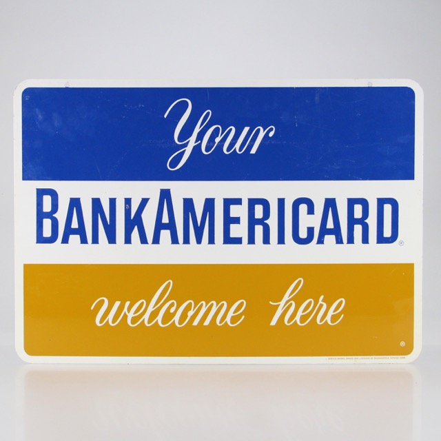 BankAmericard Metal Sign