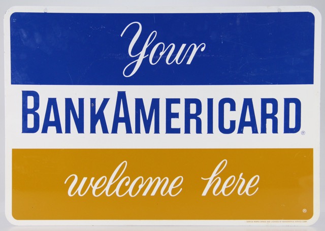BankAmericard Metal Sign