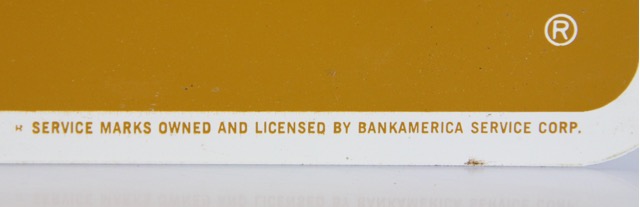 BankAmericard Metal Sign