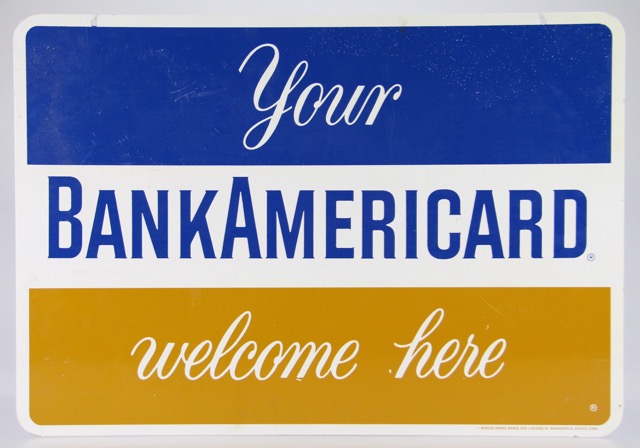 BankAmericard Metal Sign