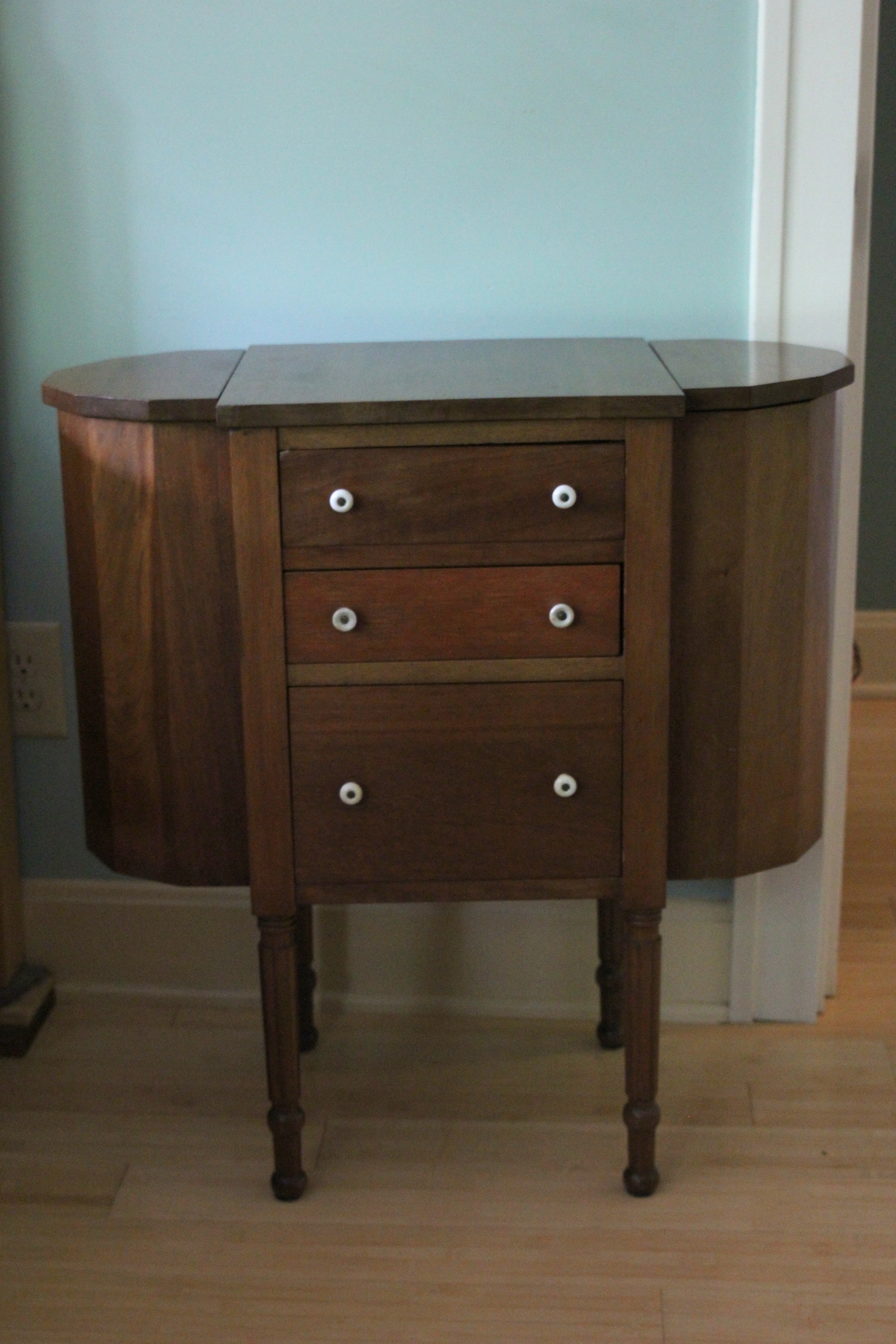 Martha Washington Walnut Sewing Table