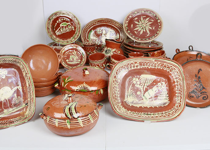 Assorted Set of Mexican Pottery Tableware