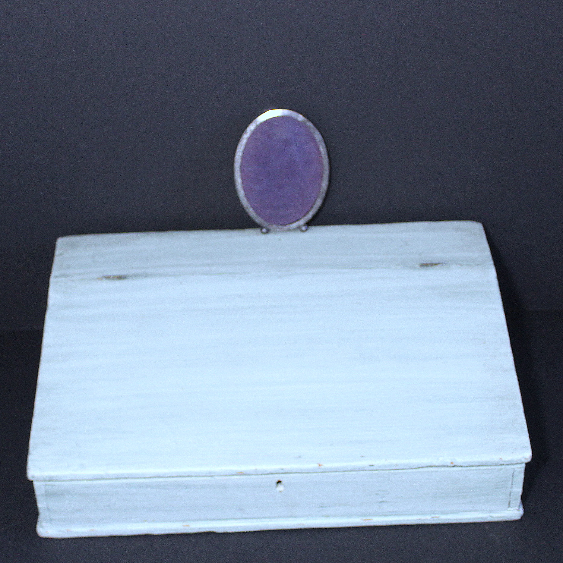 Vintage Writing Desk and Antique Sterling Picture Frame