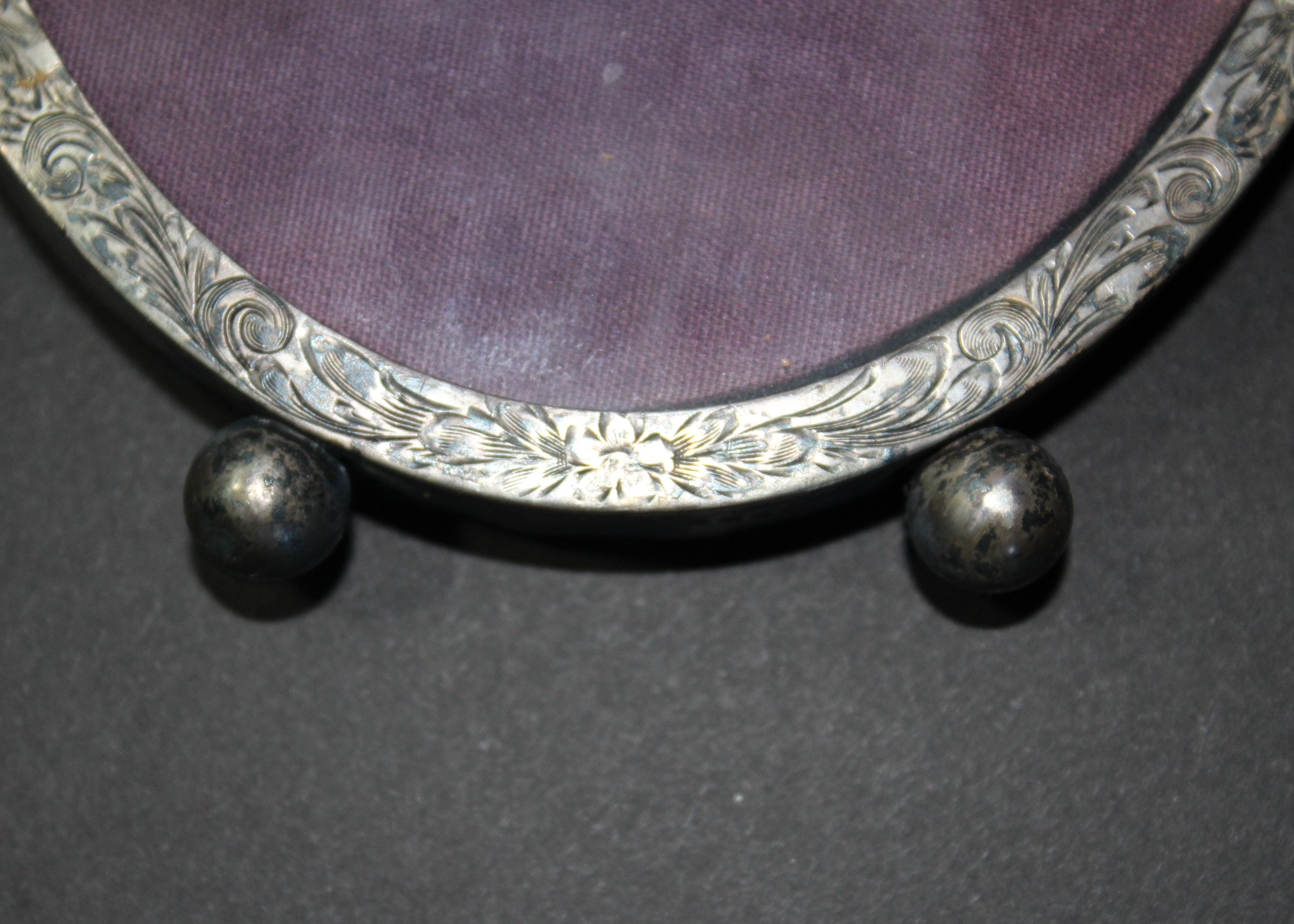 Vintage Writing Desk and Antique Sterling Picture Frame