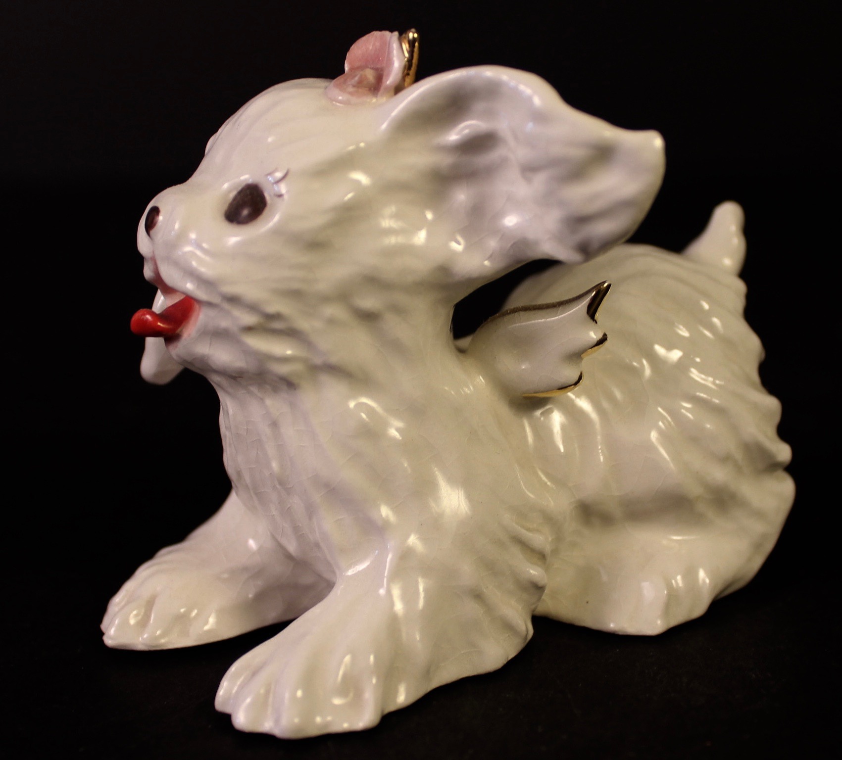 Vintage Italian Donkey Planter and Porcelain Dog Figure