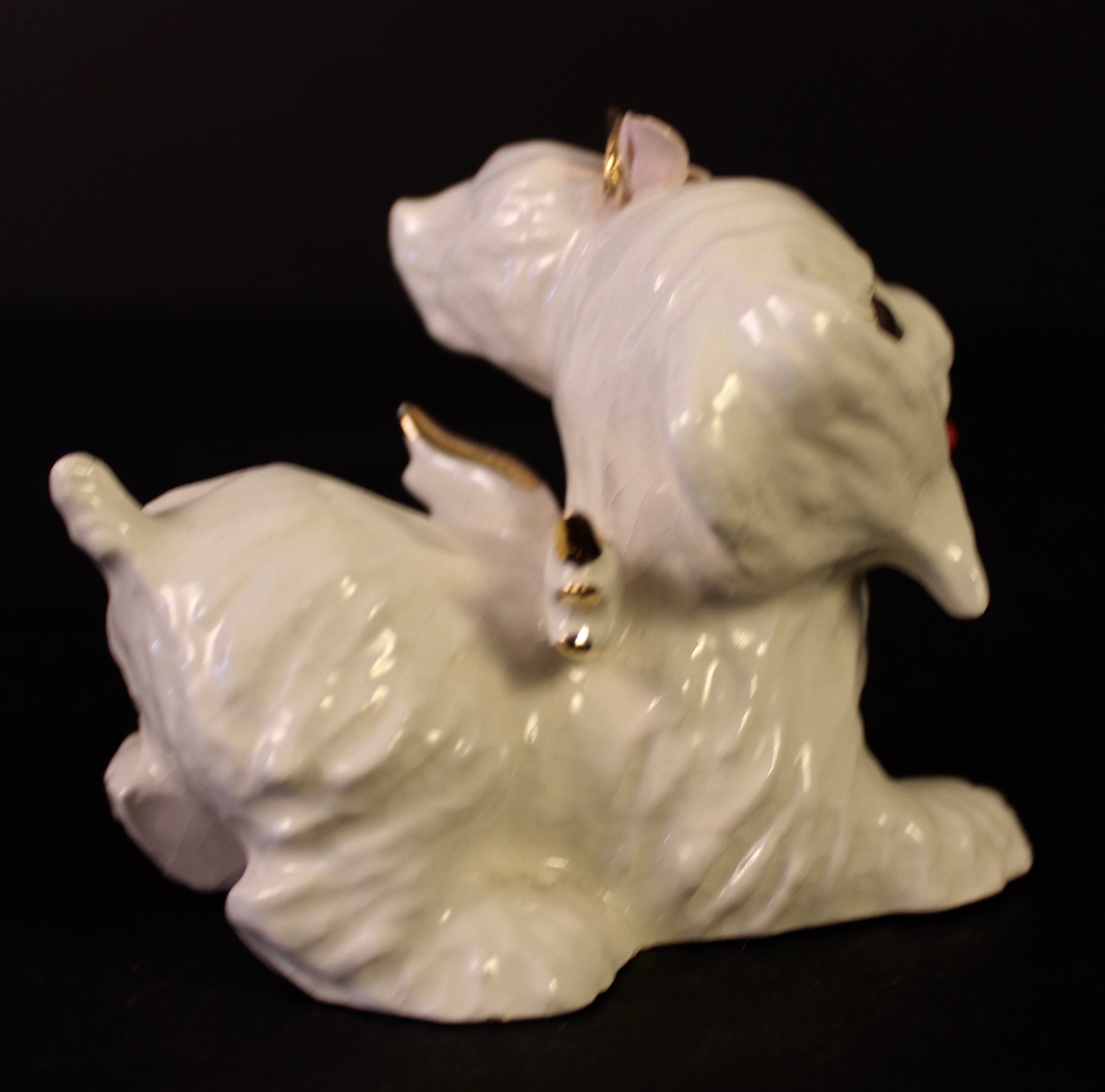 Vintage Italian Donkey Planter and Porcelain Dog Figure