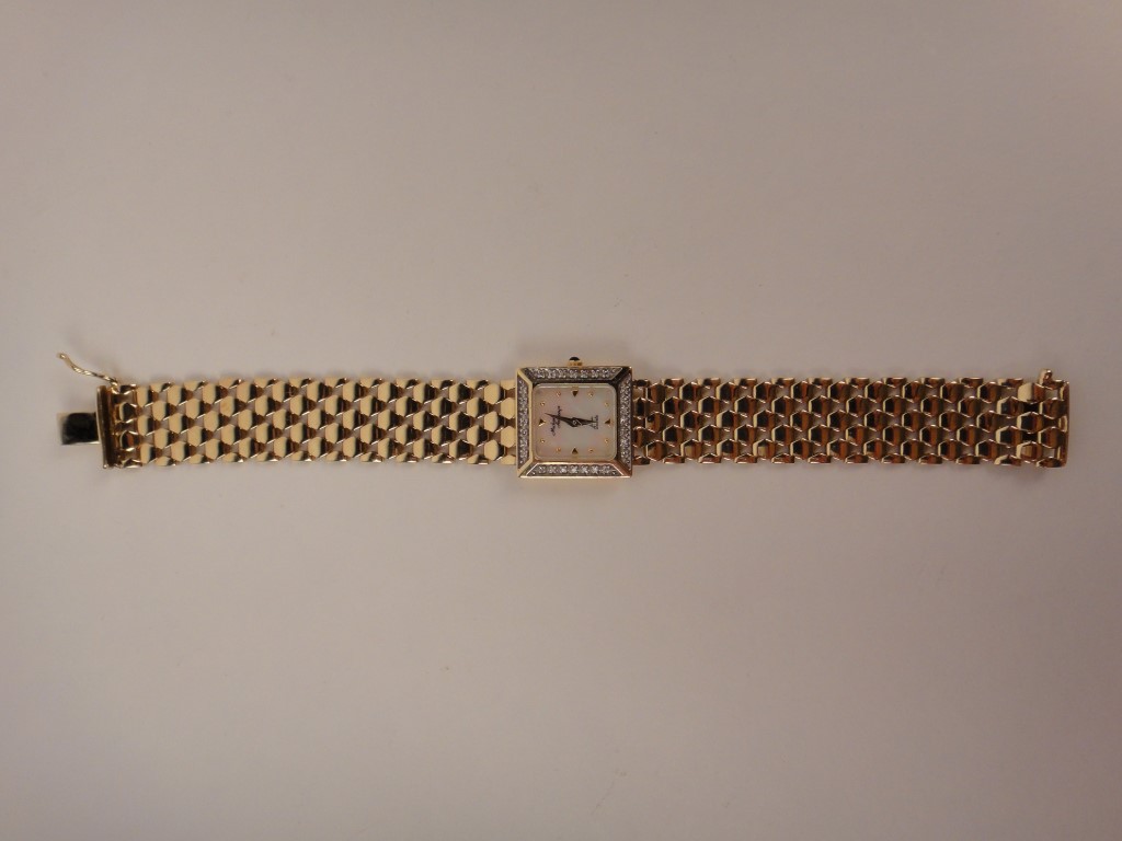 14k Yellow Gold Michael Anthony Ladies Watch w/Diamonds