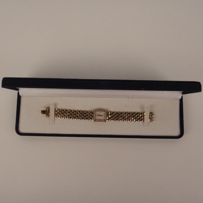 14k Yellow Gold Michael Anthony Ladies Watch w/Diamonds