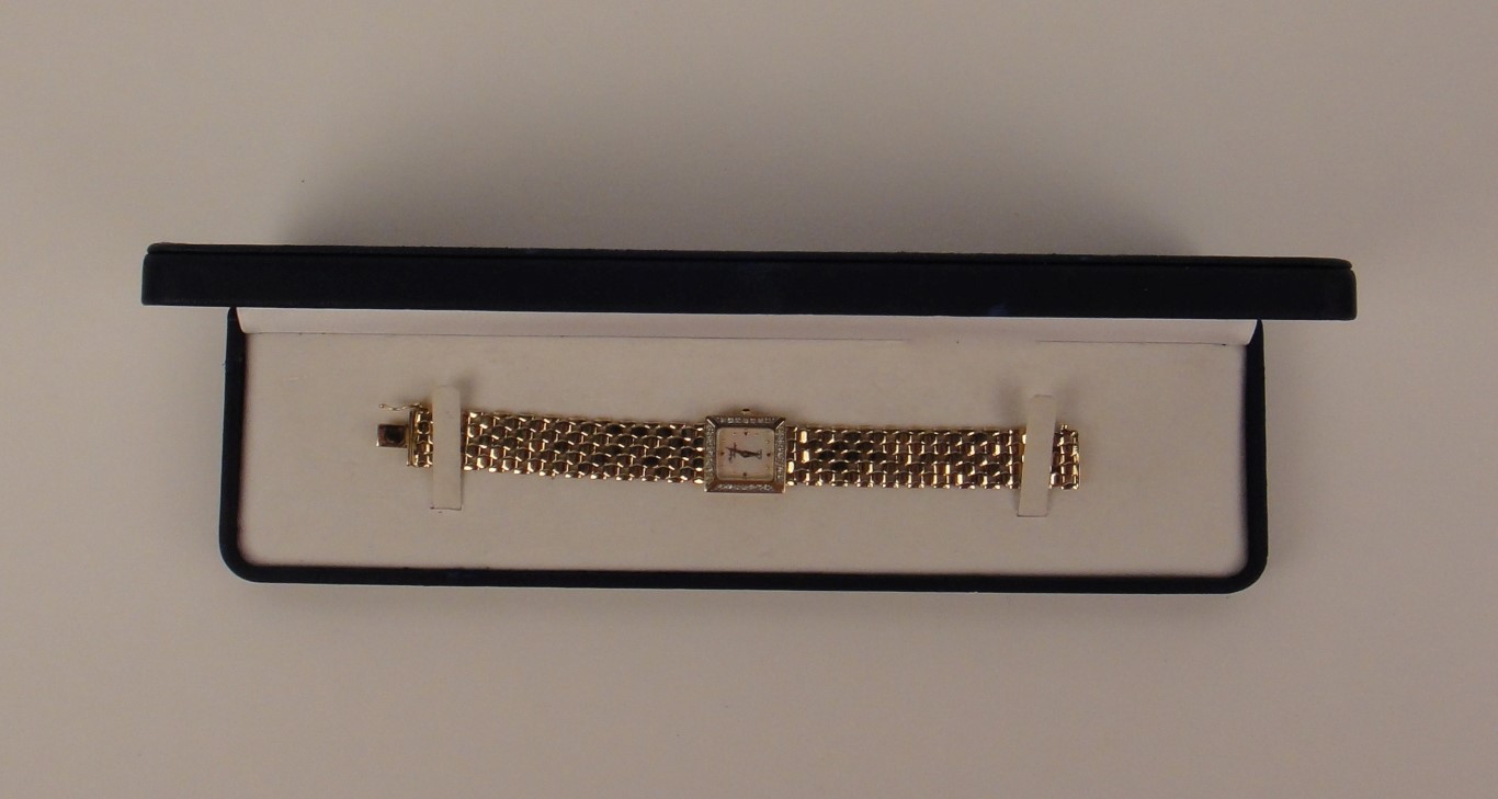 14k Yellow Gold Michael Anthony Ladies Watch w/Diamonds