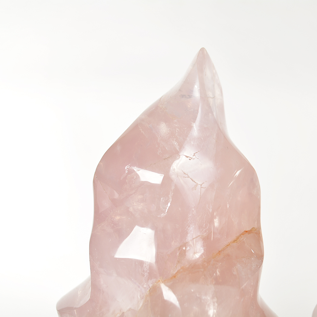 Abstract Rose Quartz Sculptures