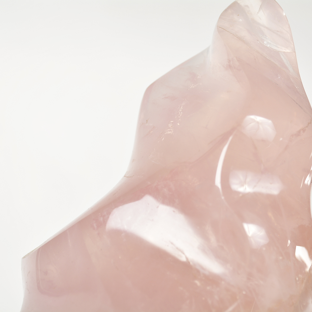 Abstract Rose Quartz Sculptures