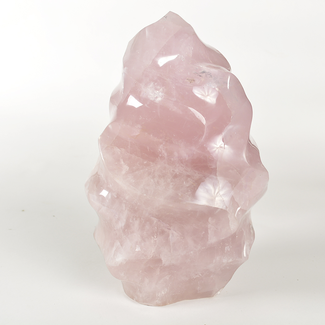 Abstract Rose Quartz Sculptures