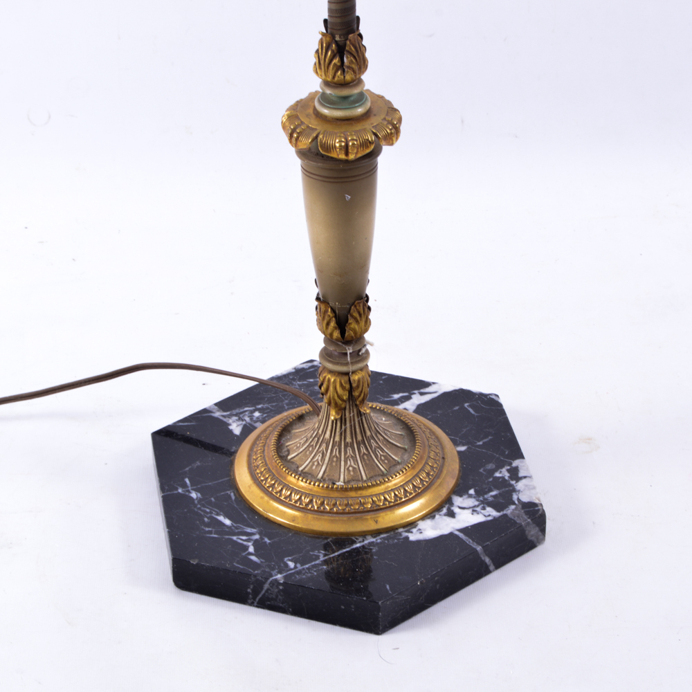 Antique Floor Lamp with Marble Base