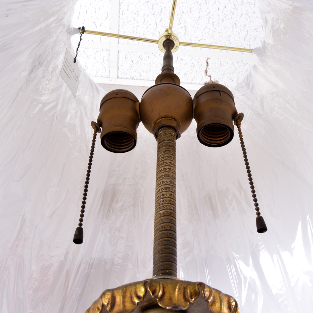 Antique Floor Lamp with Marble Base