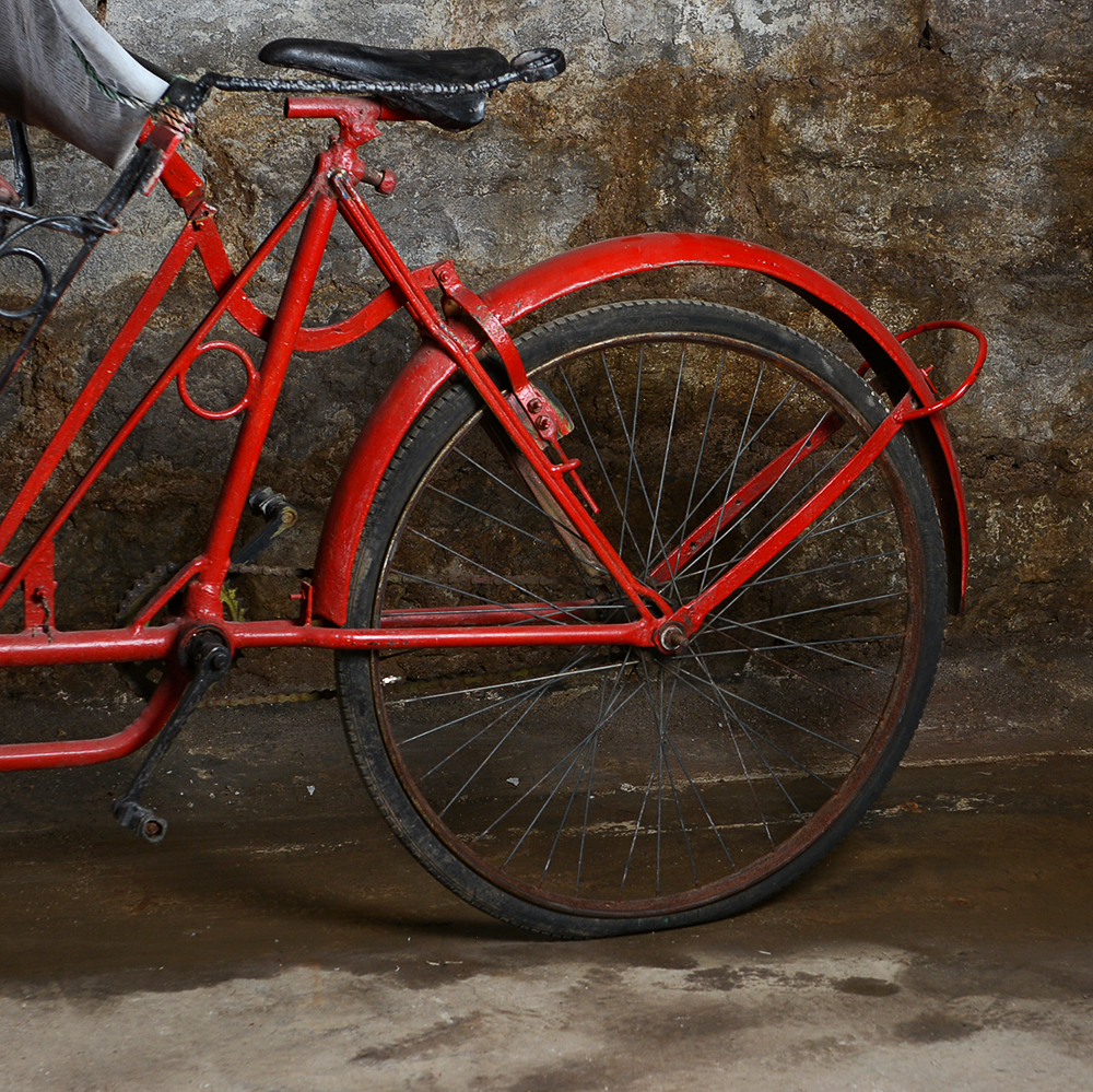 Vintage Reverse Pedal Indian Rickshaw Tricycle