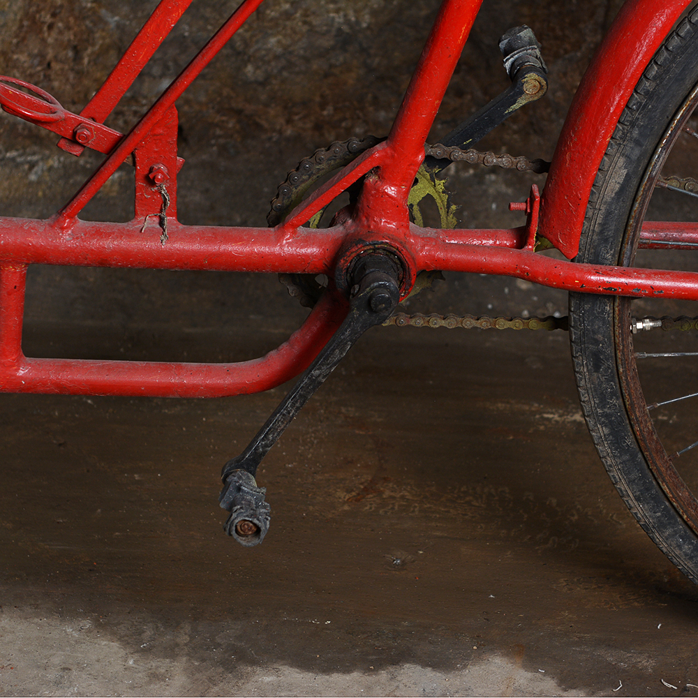 Vintage Reverse Pedal Indian Rickshaw Tricycle