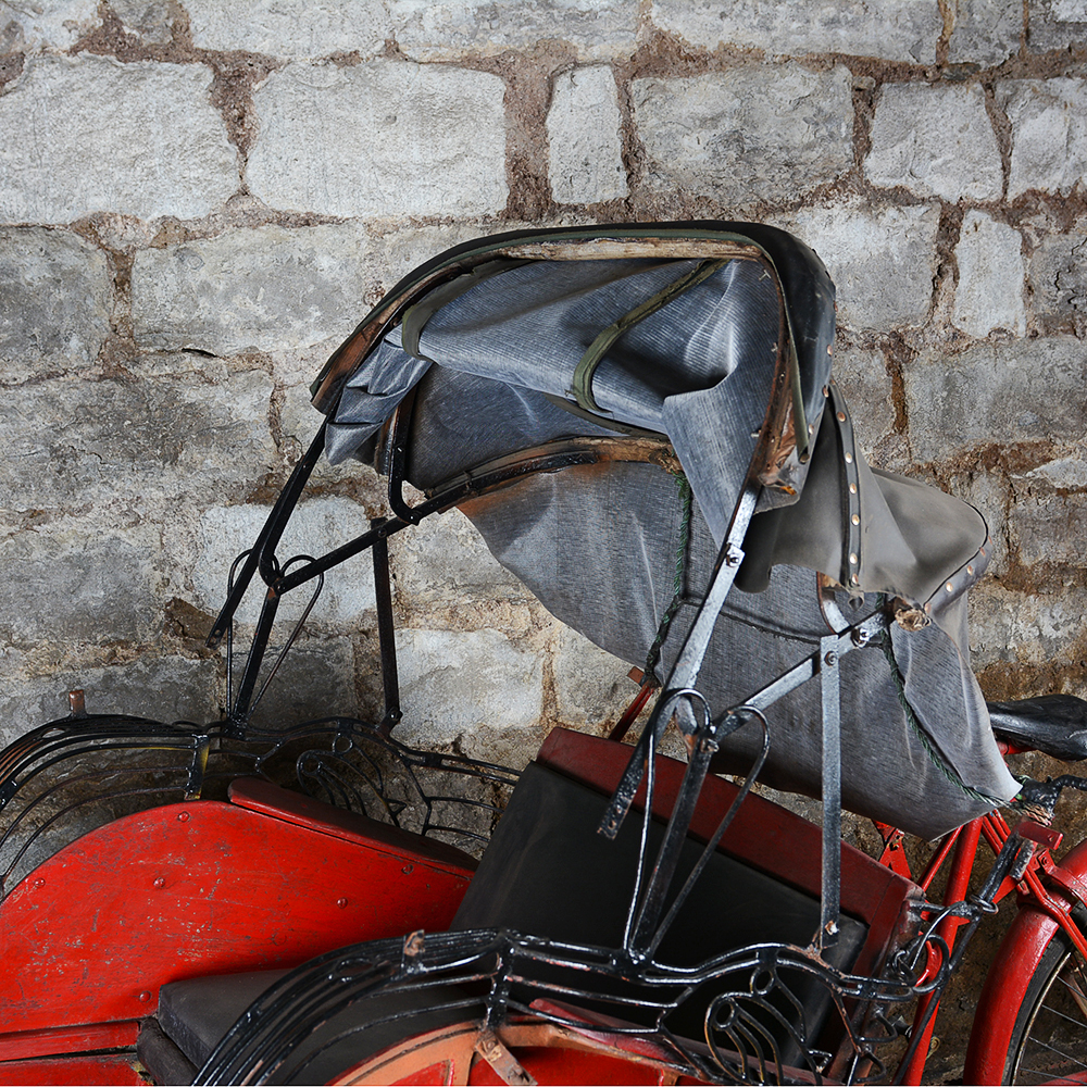 Vintage Reverse Pedal Indian Rickshaw Tricycle