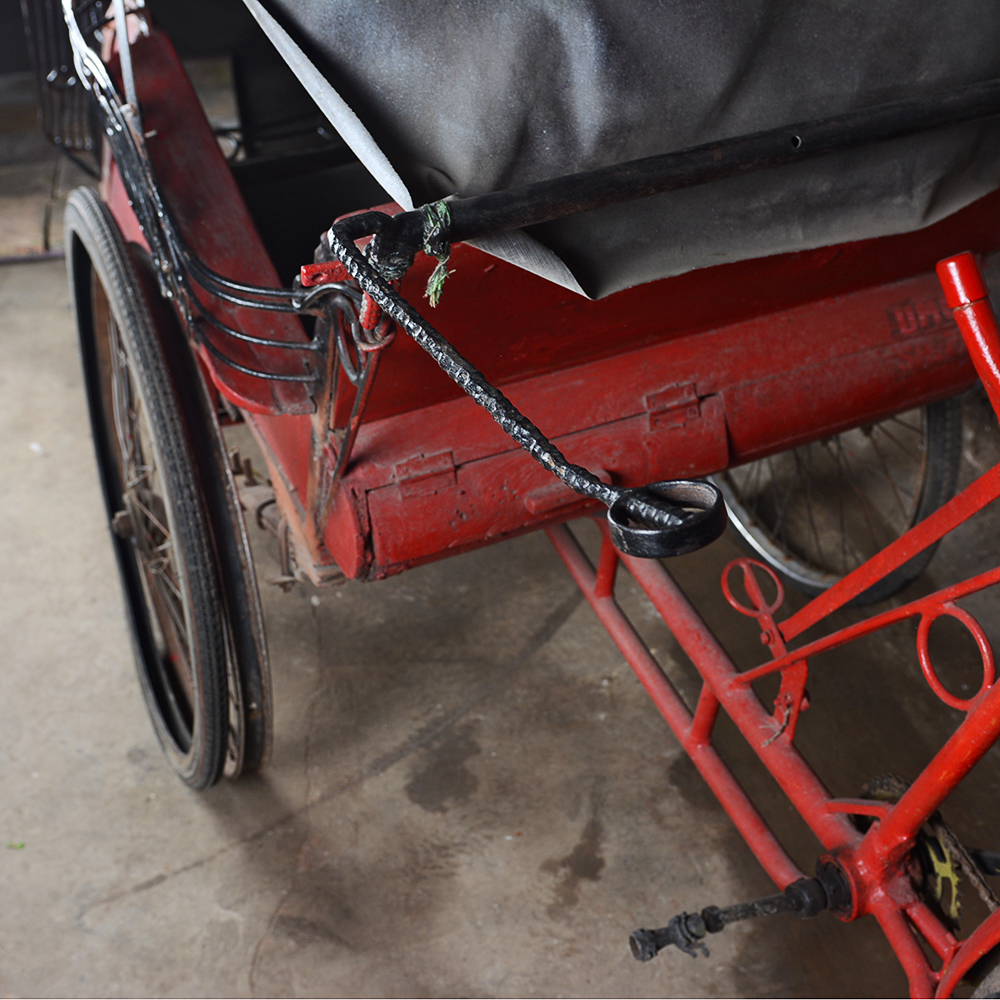 Vintage Reverse Pedal Indian Rickshaw Tricycle