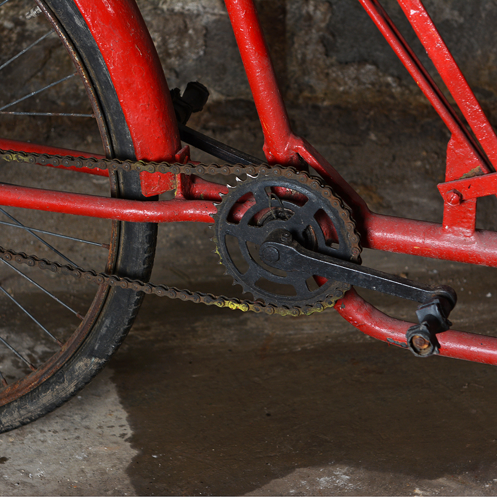 Vintage Reverse Pedal Indian Rickshaw Tricycle