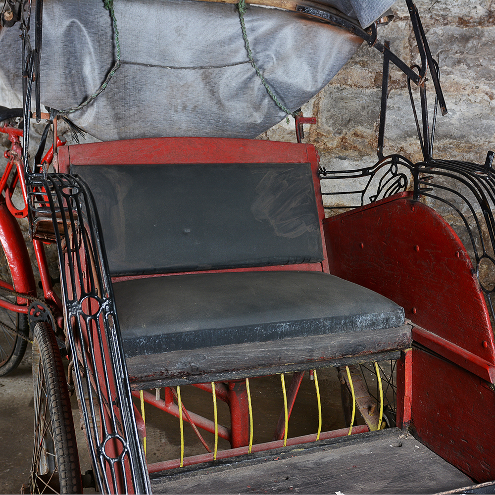Vintage Reverse Pedal Indian Rickshaw Tricycle