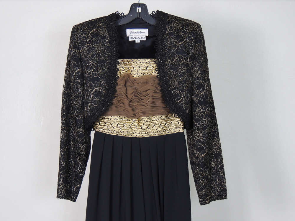 Liancarlo for Saks Fifth Avenue Strapless Palazzo Pants and Bolero Jacket Set