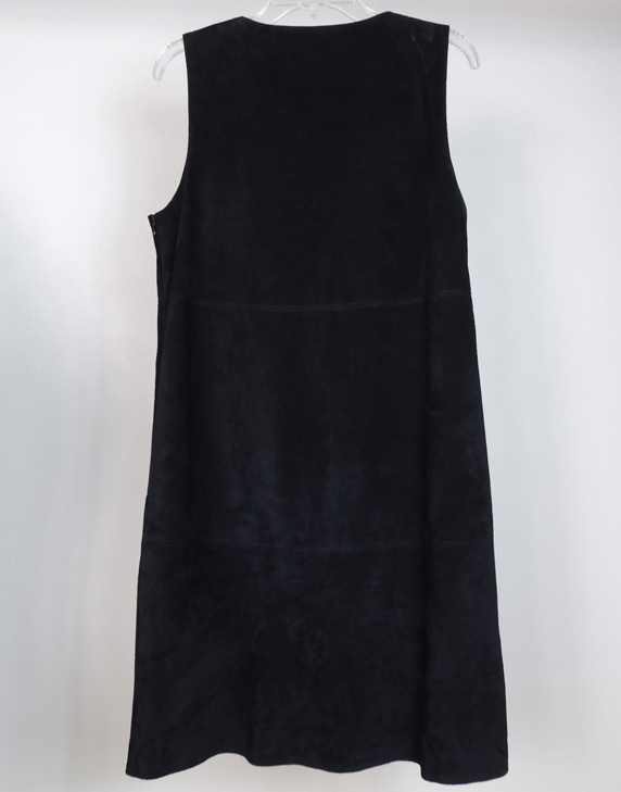 Rodier Black Suede Sleeveless Dress